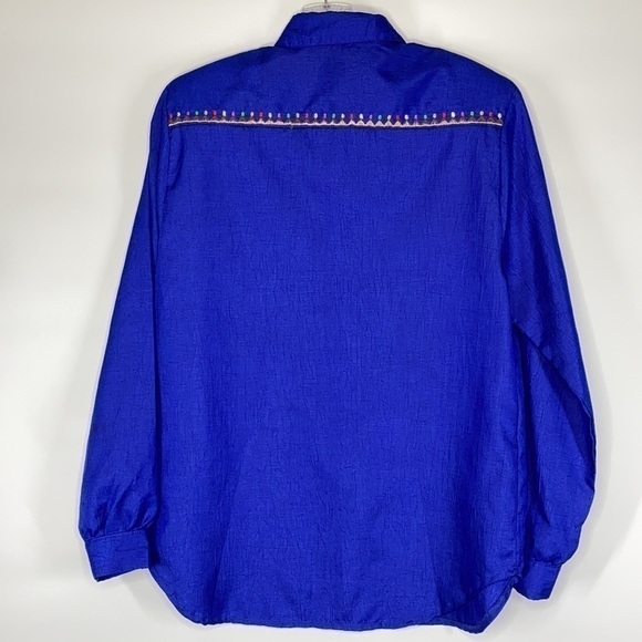 Vintage Jordana Royal Crown Button Down Long Sleeve Blouse Small - Picture 2 of 13